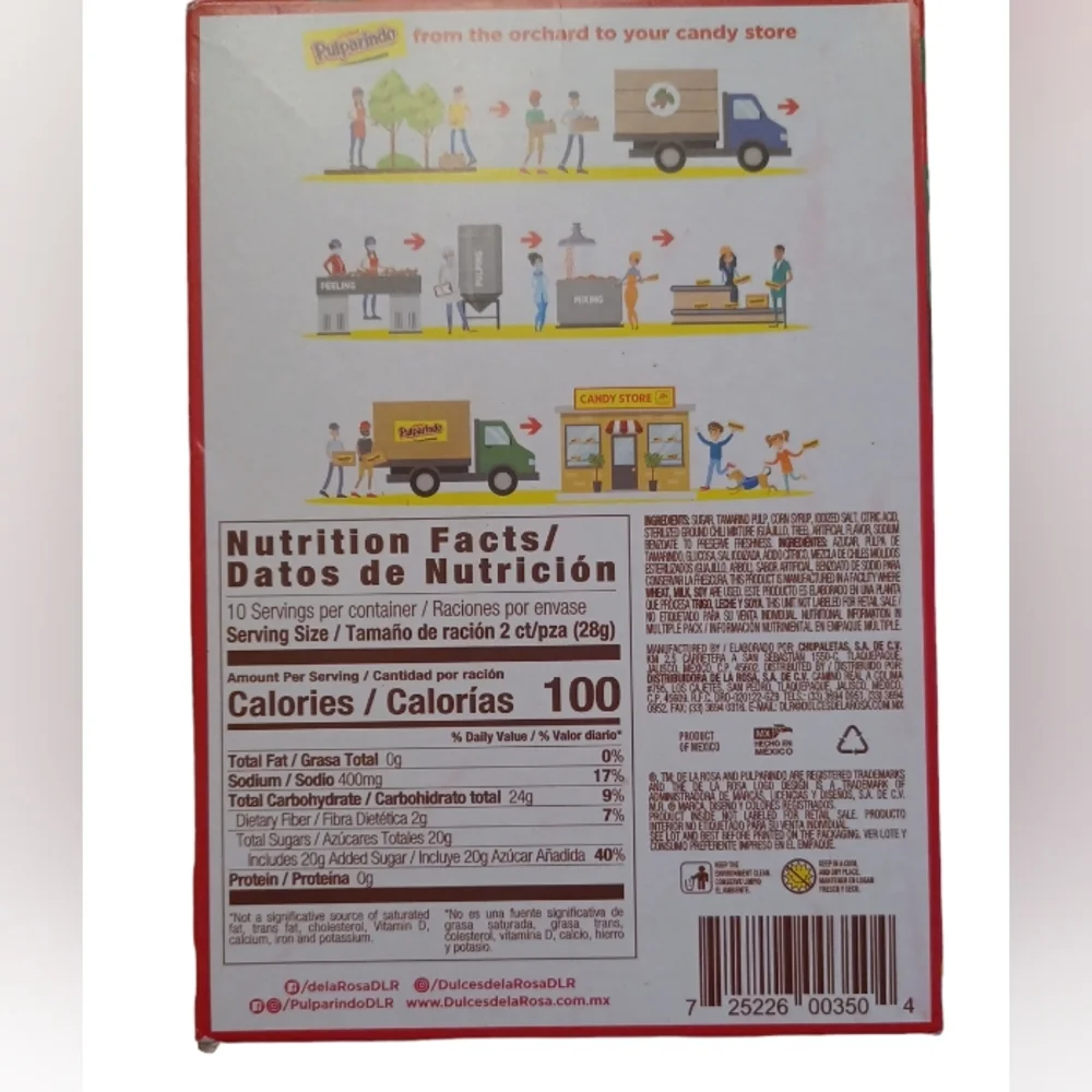 MEXICANA CANDY PULPARINDO EXTRA SPICY WITH REAL FRUIT THE ORIGINAL REAL TAMARIN